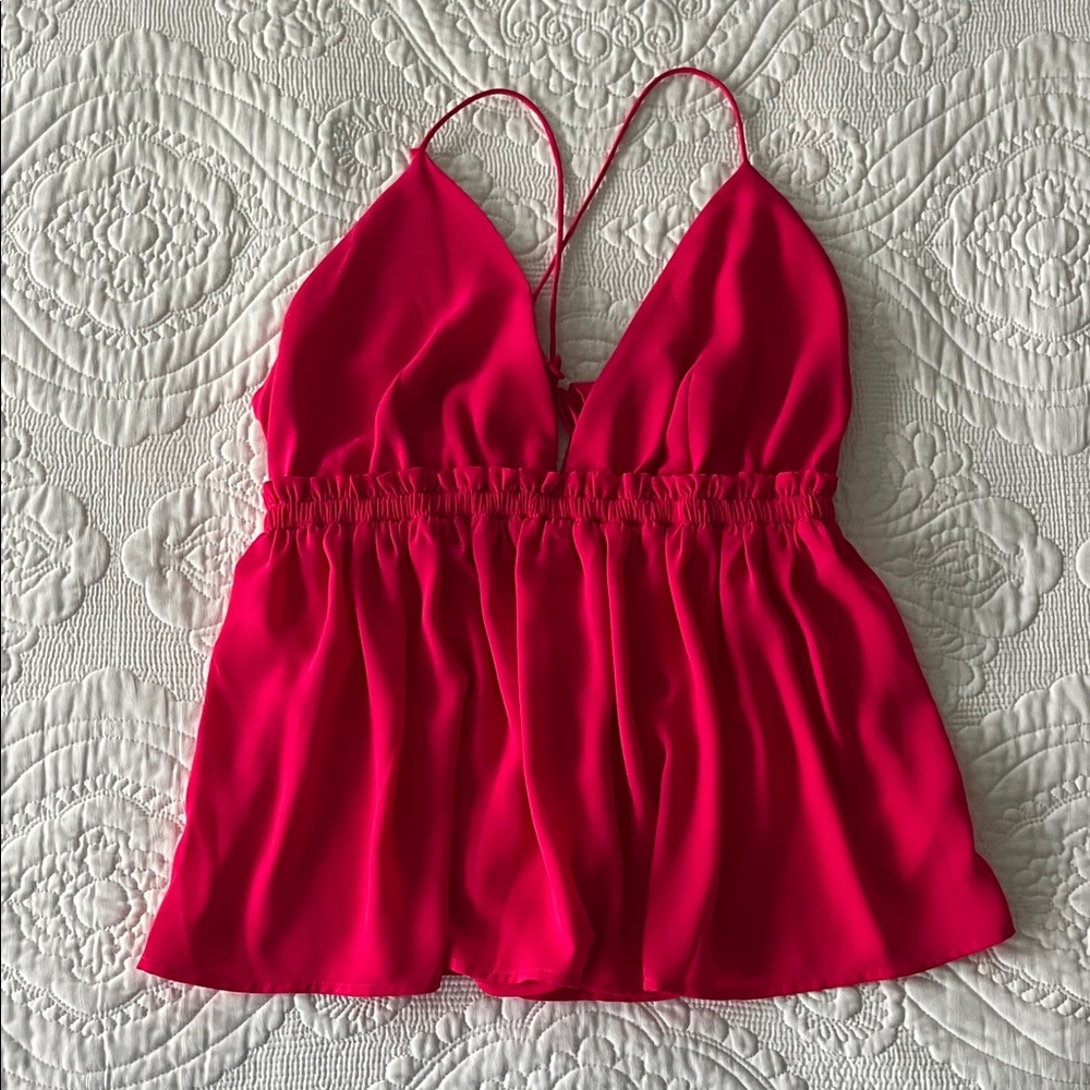 Express Hot Pink Flowy Women's Tank Top
